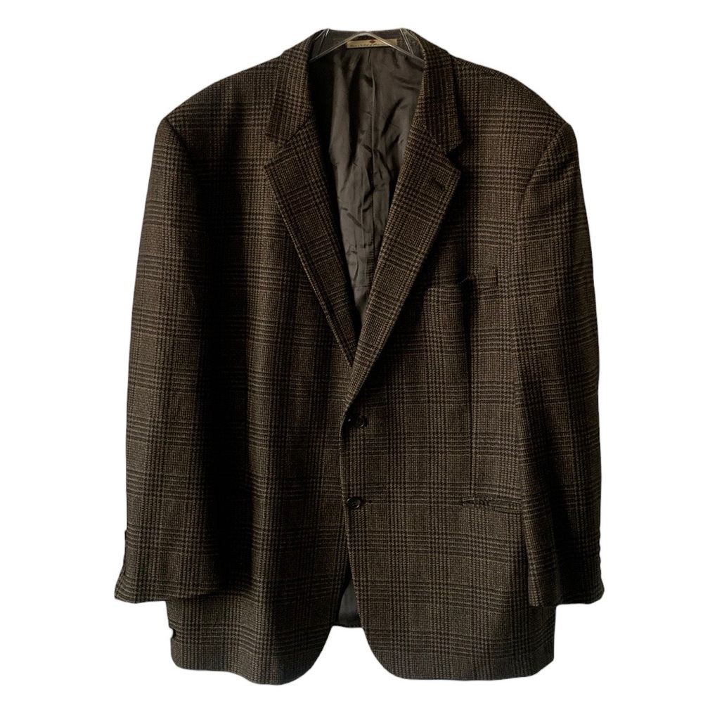 JOSEPH ABBOUND NORDSTROM Brown Herringbone Wool Classic Sports Jacket - Size 46R